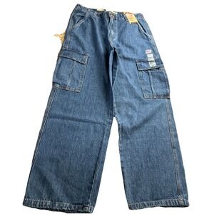 levis 94 baggy jeans Women's 29x30 Cargo Blue Denim  Mid Rise